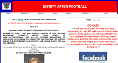 Desktop Screenshot of dignityafterfootball.org