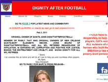 Tablet Screenshot of dignityafterfootball.org